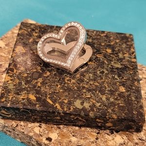 Origami Owl Small Heart Locket Silver